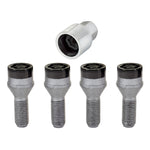 McGard Wheel Lock Bolt Set - 4pk. (Cone Seat) M12X1.25 / 19mm Hex / 25.6mm Shank Length - Black