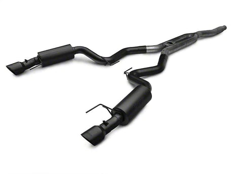 MBRP Black Series Cat-Back Exhaust w/ Y-Pipe - Street Version (2015-2021 Mustang EcoBoost)